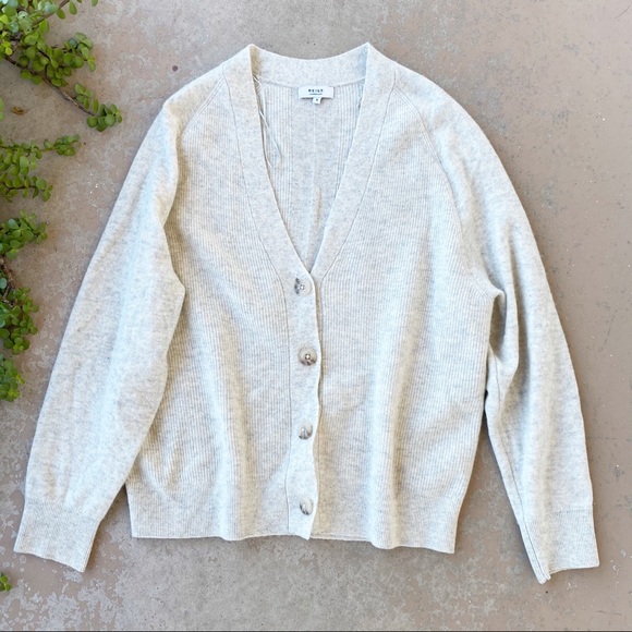 Reiss Simone Wool Cashmere Button Front 